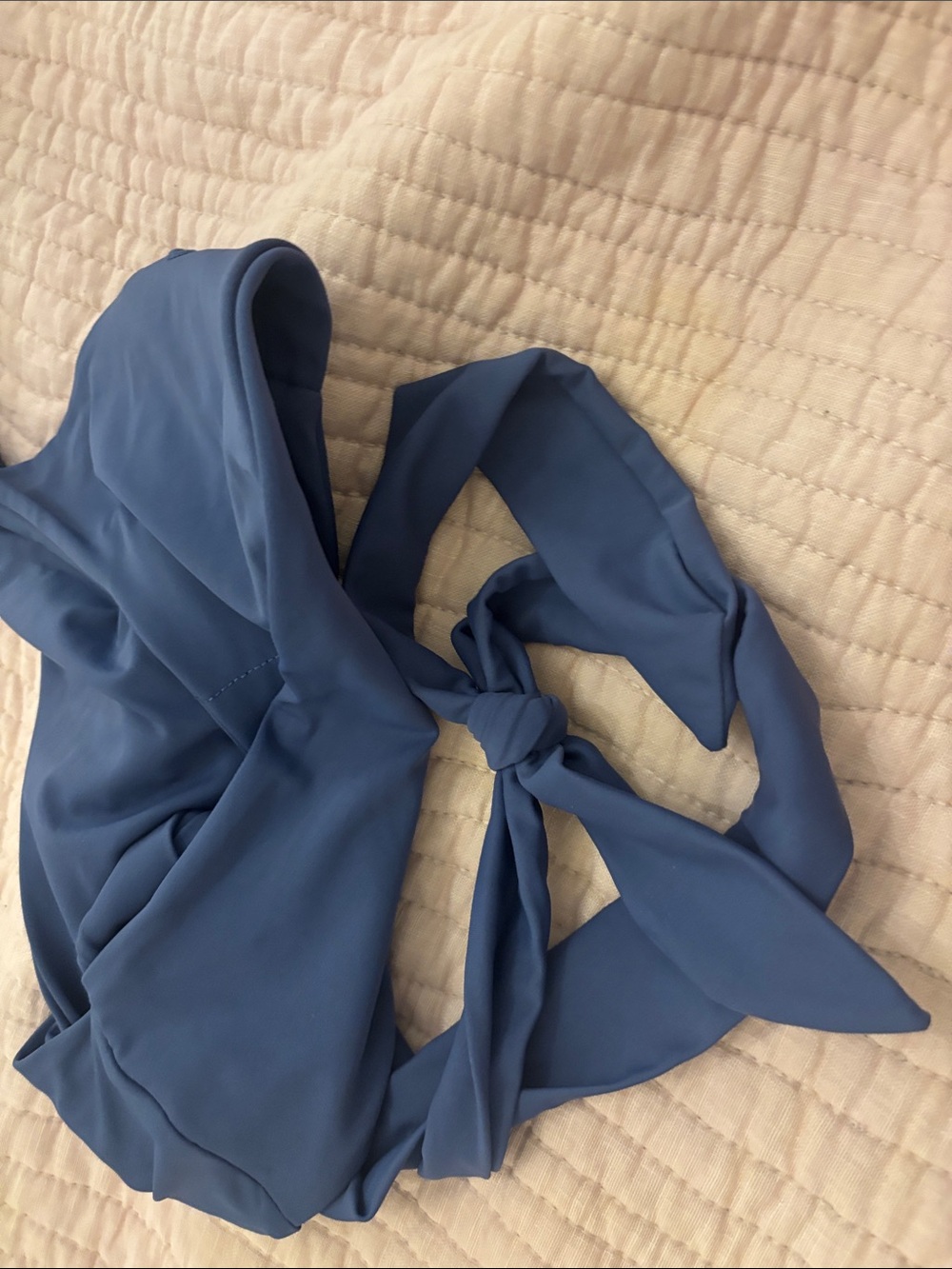 SHEIN Blue Tie-Back Women Swim Top